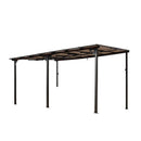 10' x 14' Outdoor Pergola Gazebo, Wall-Mounted Lean-to Metal Awning Gazebo with Roof, Large Heavy Duty for Patio, Decks, Backyard by Montret