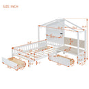 House Bed With Upholstered Sofa, Wireless Charging Station, Shelves And 2 Drawers by HouseOfZazla