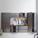 Nova Series - Garage Cabinet Set A With Soft Closing Doors - Metallic Gray by HouseOfZazla