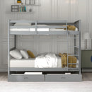 Bunk Bed With Ladders And 2 Storage Drawers by Unique Piece Furniture