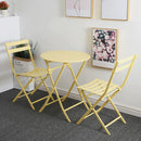 3 Piece Patio Bistro Set Of Foldable Round Table And Chairs by Unique Piece Furniture