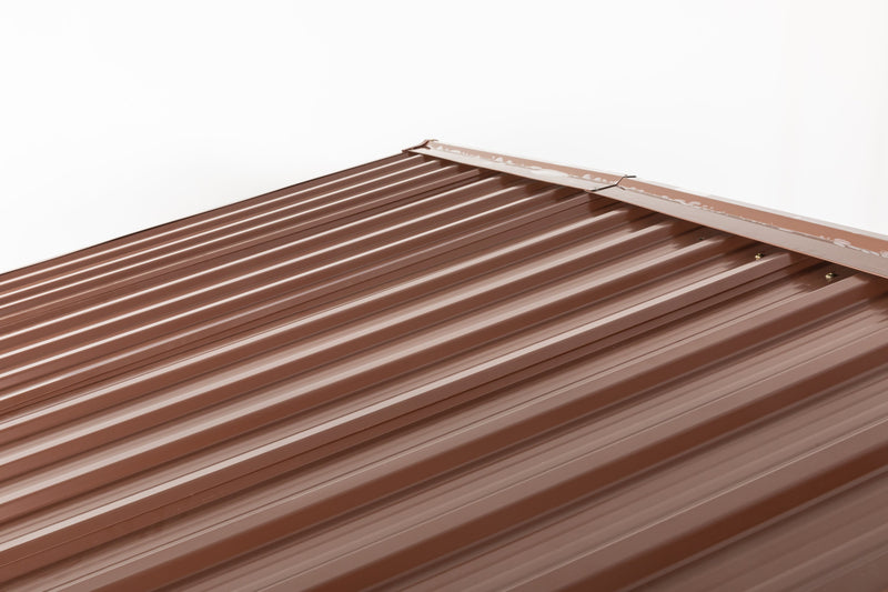 6ft x 6ft Outdoor Metal Storage Shed with Metal Floor Base, With window