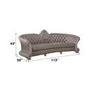 Dresden - 43" Sofa With 5 Pillows - Synthetic Leather & Vintage Bone White by Unique Piece Furniture