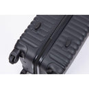 3 Piece Luggage Sets ABS Lightweight Suitcase with Two Hooks, Spinner Wheels, TSA Lock, (20/24/28) Black