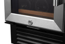 24" Wine Cooler Refrigerator - Dual Zone Built-in or Freestanding Fridge with Stainless Steel Tempered Glass Door and Temperature Memory Function