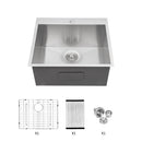 Stainless Steel Drop In Kitchen Sink, Topmount by HouseOfZazla