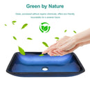 Gradient Tempered Glass Vessel Sink With Pop-Up Drain by HouseOfZazla