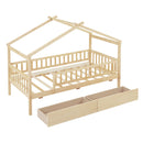 House Bed With 2 Drawers