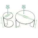 Round Coffee & End Table Set - Black by HouseOfZazla