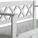 Amherst Solid Wood Entryway Storage Bench in White