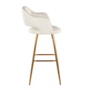 Margarite - Contemporary Fixed Height Barstool With Footrest (Set of 2) With Square by HouseOfZazla