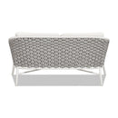 Rowan - Rope Barrel Back Patio Conversation Loveseat Sofa - Optic White by HouseOfZazla