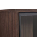Modern Minimalist Style LED Curio Cabinet With Tempered Glass Door, Metal Legs by HouseOfZazla