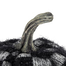 Set of 2 Fabric Black Pumpkins