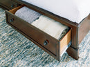 Trellington - King Sleigh Storage Bed - Brown