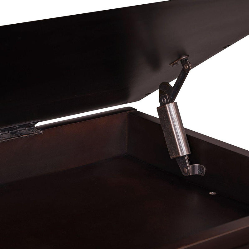 TREXM Classic Shoe Bench with Cushion and Three Drawers, Fluted Entryway Bench with Storage for Living Room, Entryway, and Hallways (Espresso)