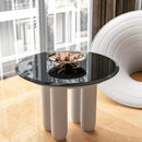 24" Inch Round Tempered Glass Table Top black Glass 1/2" Inch Thick Beveled Polished Edge