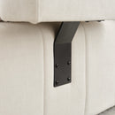 91.73" L-shaped Sofa Sectional Sofa Couch with 2 Stools and 2 Lumbar Pillows for Living Room, Biege