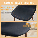 Luxury Simple Chair (Set of 4) Linen Cotton High Resilience Dining Chair With Metal Color Leg - Black / Walnut by HouseOfZazla