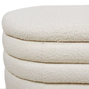 Fuji - Upholstered Oval Storage Bench
