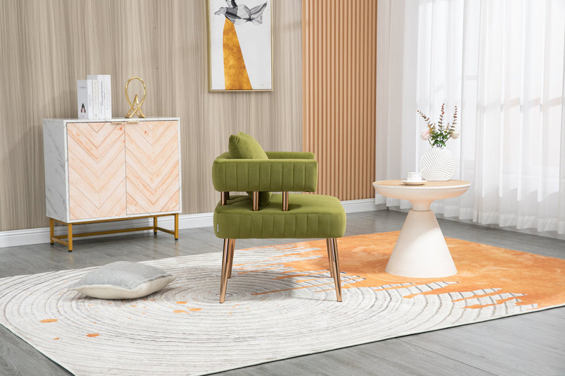 Accent Chair, leisure single chair with Golden feet