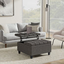 Harrison - Upholstered Coffee Table Storage Ottoman by Unique Piece Furniture