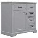 36" Bathroom Vanity With Sink, 2 Tip-Out Drawers, Soft Close Hinges by HouseOfZazla