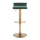 Ale - Contemporary Adjustable Height Barstool With Swivel With Oval Footrest (Set of 2)