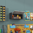 Heavy Duty Metal Wall Mounted Tool Storage Cabinet Steel Metal Garage Storage Cabinet - Black / Gray by HouseOfZazla