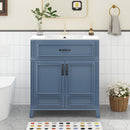 Bathroom Vanity With Sink Storage Cabinet - Blue by HouseOfZazla