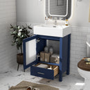 Bathroom Vanity With Ceramic Sink And Ample Storage, Ideal For Small Bathrooms by HouseOfZazla