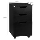 3 Drawer Mobile File Cabinet, Rolling Printer Stand, Vertical Filing Cabinet, Black