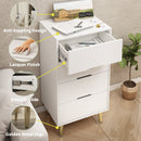 4 Drawer Dresser, Drawer Chest, Tall Storage Dresser Cabinet Organizer Unit with Metal Legs for Bedroom, Living Room, Closet (White/4 Drawer)