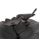 Lancaster Outdoor Aluminum and Iron Top Bird Bath with Iron Base, Bronze by HouseOfZazla