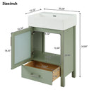 Bathroom Vanity With Ceramic Sink And Ample Storage, Ideal For Small Bathrooms by HouseOfZazla