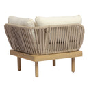 6-Piece Acacia Wood L-Shaped Modular Outdoor Sofa Set with Rope Back & Weather-Resistant Cushions by HouseOfZazla