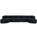 Upholstered Sofa Free Combined Sofa Couch With 2 Chaise Lounge And Five Back Pillows For Living Room by HouseOfZazla
