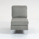 Single Couch Modular Armless Accent Chair With Back Cushion by HouseOfZazla