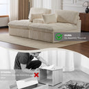 Double Chaise Lounge Chair, Oversized Upholstered Sleeper Cloud Couch