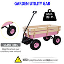 Outdoor All Terrain Garden Wagon with Wooden Railings and Pneumatic Tires by HouseOfZazla