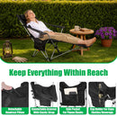 Reclining Camping Chair with Footrest – 4-Position Adjustable