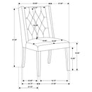 Lily - Upholstered Dining Side Chair (Set of 2) - Beige / Brown by HouseOfZazla