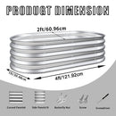 Heavy Duty Galvanized Raised Garden Bed Kit For Vegetables, Flowers & Herbs