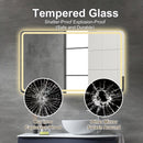 LED Bathroom Mirror Vanity Mirrors With Front Lights Wall Mounted Anti-Fog Frameless Make Up Mirror With Light Copper Free Silver Mirror Horizontal Or Vertical - Silver by HouseOfZazla
