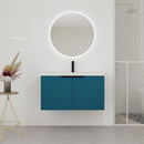 Contemporary Wall Mounted Bathroom Vanity With Resin Double Sink by HouseOfZazla