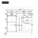 Modern Bathroom Vanity With Ceramic Sink, Freestanding by HouseOfZazla
