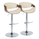 Symphony - Mid Century Modern Adjustable Barstool & Swivel With Rounded T Footrest (Set of 2) by HouseOfZazla