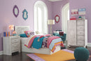 Paxberry - Twin Panel Headboard with Bolt on Bed Frame - Whitewash by Unique Piece Furniture