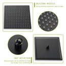 10" Square Dual Shower Head System Wall Mounted With Rough In Valve Modern Bathroom Fixture by HouseOfZazla