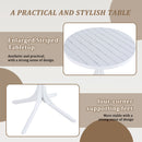 Modern Round Table, Waterproof, UV Resistant And Durable - White by HouseOfZazla
